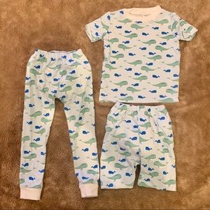 Peejamas 3 piece set 3T Whales